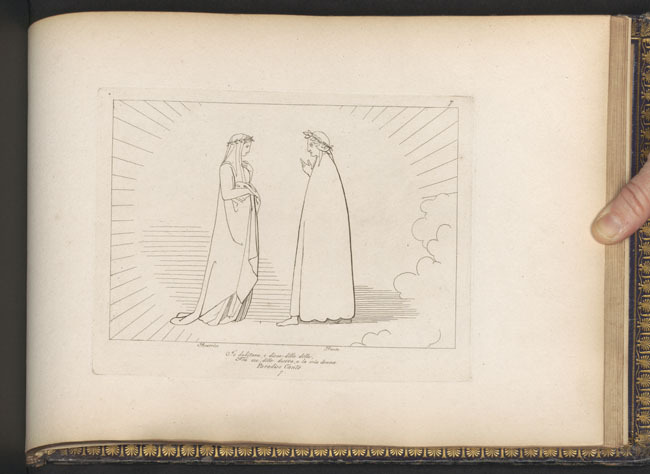 Flaxman, Dante queries Beatrice