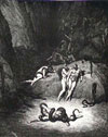 Gustave Doré - O Inferno de Dante - Dantes Curiosidade: Uma Ilustração de  Círculos do Inferno - Art Print